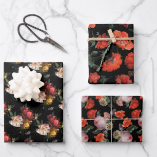 Rembrandt Dark & Moody floral Inpakpapier Vel