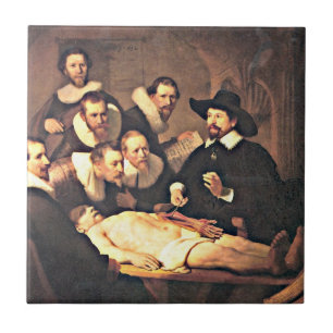 Rembrandt: De Anatomie Lesson van Dr. Nicolaes Tul Tegeltje