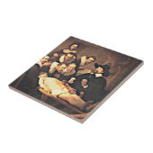 Rembrandt: De Anatomy Lesson van Dr. Nicolaes Tulp Tegeltje (Zijkant)
