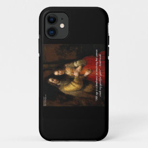 Rembrandt "De Joodse Bruid" & beroemd citaat over  iPhone 11 Hoesje