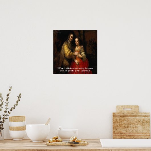 Rembrandt "De joodse bruid" en beroemd Poster voor (Keuken)