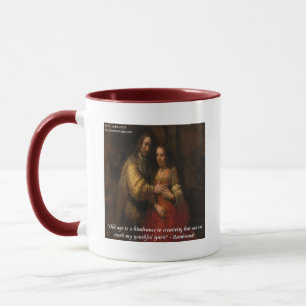 Rembrandt "De Joodse Bruid" & Leeftijdsquote Mok