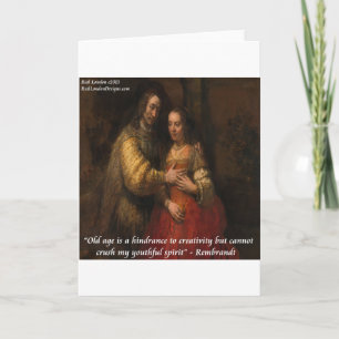 Rembrandt "De Joodse Bruid" & Oude Leeftijd Citaat Kaart