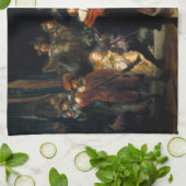 Rembrandt de keukenhanddoek van Naight Watch (Gevouwen)