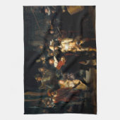 Rembrandt de keukenhanddoek van Naight Watch (Verticaal)
