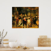 Rembrandt - De Nachtwacht 3 Poster (Keuken)