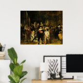 Rembrandt - De Nachtwacht Poster (Thuiskantoor)