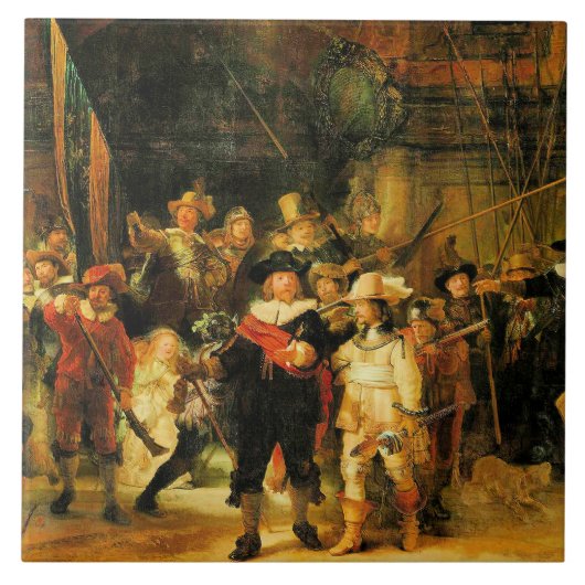 Rembrandt - De Nachtwacht Tegeltje (Voorkant)