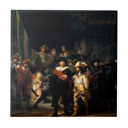 Rembrandt de Night Watch Tile Tegeltje (Voorkant)