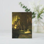 Rembrandt - De opkomst van Lazarus Briefkaart (Staand voorkant)