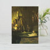 Rembrandt - De opkomst van Lazarus Kaart (Staand voorkant)