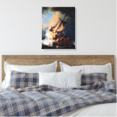 Rembrandt - De Storm op het Meer van Galilea Canvas Afdruk (Insitu (Slaapkamer))