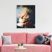Rembrandt - De Storm op het Meer van Galilea Canvas Afdruk (Insitu (Woonkamer))