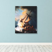 Rembrandt - De Storm op het Meer van Galilea Canvas Afdruk (Insitu (Houten vloer))