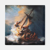 Rembrandt - De Storm op het Meer van Galilea Magneet (Voorkant)