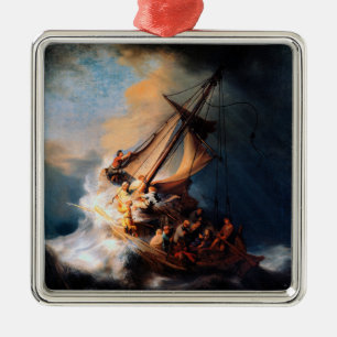 Rembrandt - De Storm op het Meer van Galilea Metalen Ornament