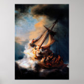 Rembrandt - De Storm op het Meer van Galilea Poster (Voorkant)