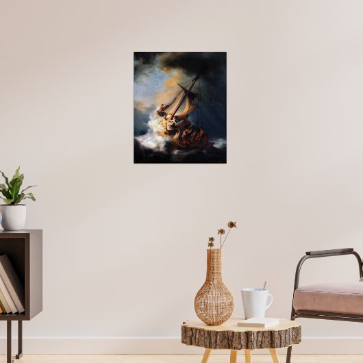 Rembrandt - De storm op het meer van Galilea Poster (Woonkamer 3)
