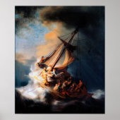 Rembrandt - De storm op het meer van Galilea Poster (Voorkant)