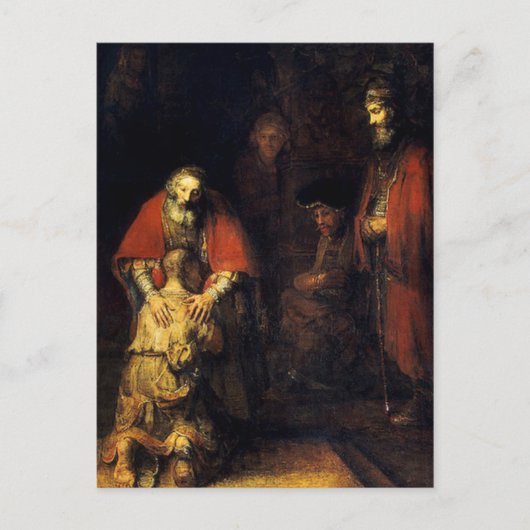 Rembrandt - De terugkeer van de prodigal Son Briefkaart (Voorkant)