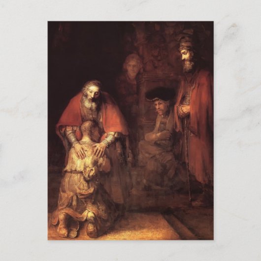 Rembrandt: De terugkeer van de prodigal Son Briefkaart (Voorkant)