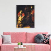 Rembrandt - De terugkeer van de prodigal Son Canvas Afdruk (Insitu (Woonkamer))