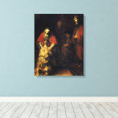 Rembrandt - De terugkeer van de prodigal Son Canvas Afdruk (Insitu (Houten vloer))