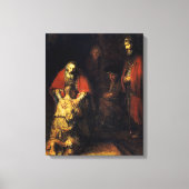 Rembrandt - De terugkeer van de prodigal Son Canvas Afdruk (Voorkant)