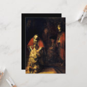 Rembrandt - De terugkeer van de prodigal Son Kaart (Voorkant / Achterkant in situ)