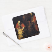 Rembrandt - De terugkeer van de prodigal Son Vierkante Sticker (Envelop)