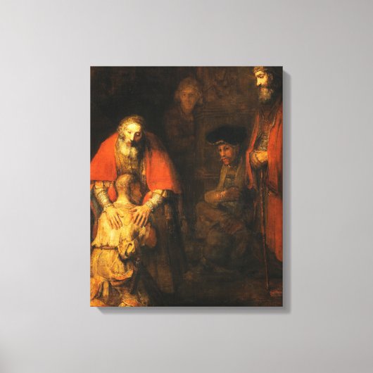 Rembrandt De terugkeer van de verloren zoon (1663) Canvas Afdruk (Voorkant)
