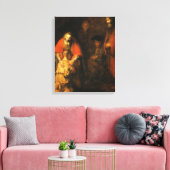 Rembrandt De terugkeer van de verloren zoon (1663) Canvas Afdruk (Insitu (Woonkamer))
