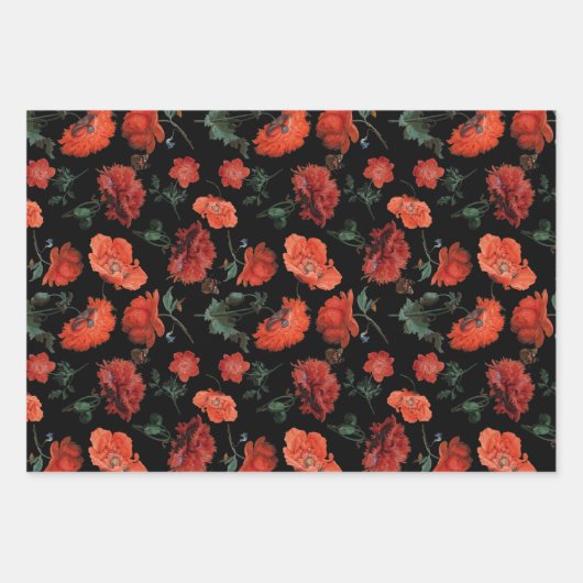 Rembrandt Donker & Moody bloemen Inpakpapier Vel (Voorkant 2)