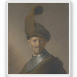 Rembrandt - Een oud Man in militaire klederdracht Sticker