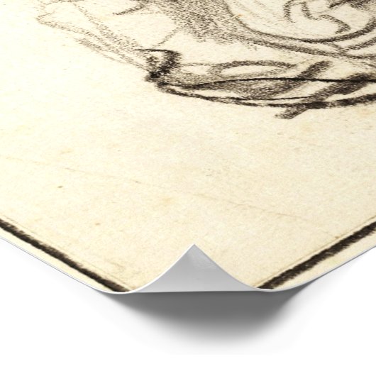 Rembrandt - Elephant 1637 Poster (Hoek)