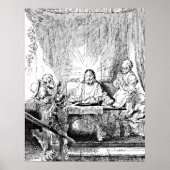 Rembrandt Etching Supper op Emmaus Poster (Voorkant)