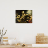 Rembrandt - Feast 1635 van Belshazzar Poster (Keuken)