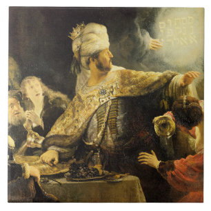 Rembrandt - Feest van Belsazar, Tegeltje