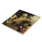 Rembrandt - Feest van Belsazar, Tegeltje (Zijkant)