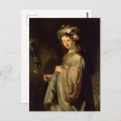 Rembrandt - Flora, populaire barokke schilderkunst Briefkaart (Voorkant / Achterkant)