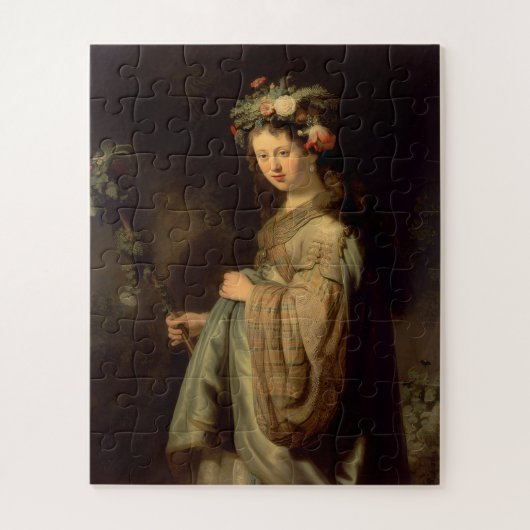 Rembrandt - Flora, populaire barokke schilderkunst Legpuzzel (Verticaal)
