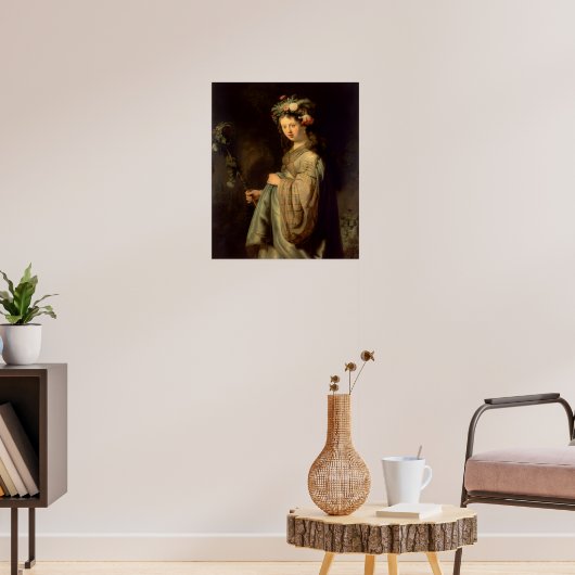 Rembrandt - Flora, populaire barokke schilderkunst Poster (Woonkamer 3)