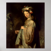 Rembrandt - Flora, populaire barokke schilderkunst Poster (Voorkant)