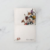 Rembrandt Floral Dark en Moody, dank u. Bedankkaart (Binnen)