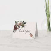Rembrandt Floral Dark en Moody, dank u. Bedankkaart (Voorkant)
