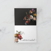 Rembrandt Floral Dark en Moody, dank u. Bedankkaart (Binnen)