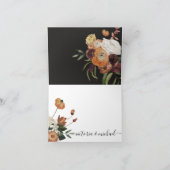 Rembrandt Floral Dark en Moody, dank u. Bedankkaart (Binnen)