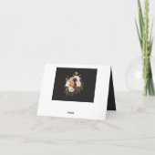 Rembrandt Floral Dark en Moody, dank u. Bedankkaart (Achterkant)