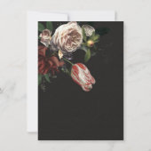 Rembrandt Floral Dark & Moody Rehearsal Dinner Kaart (Achterkant)