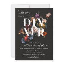 Rembrandt Floral Dark & Moody Rehearsal Dinner